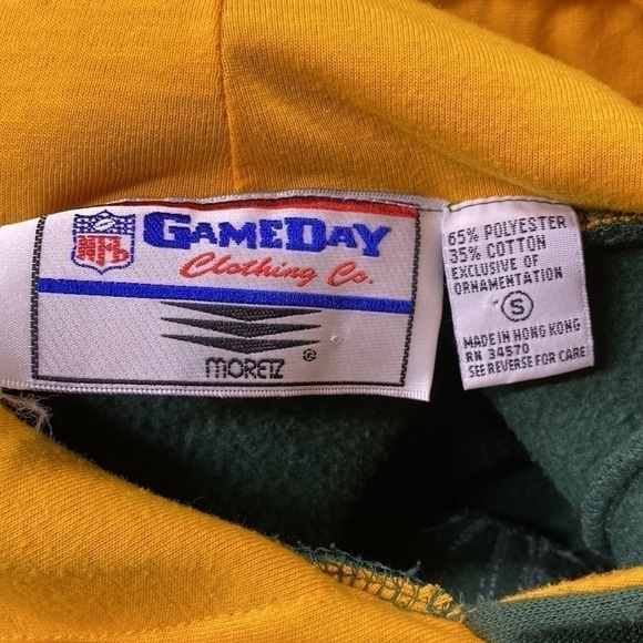 NFL Game Day Clothing CO Green Bay Packers Hooded Sweatshirt Size Small - Picture 3 of 6